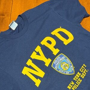 NYPD Graphic Short Sleeve Tee - Navy/Yellow